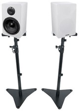 Pair Rockville RockShelf 64W 6.5" Home Bookshelf Speakers Adjustable Stands