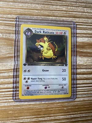 Pokémon Card 1st Edition Team Rocket Dark Raticate 51/82 NM-Mint