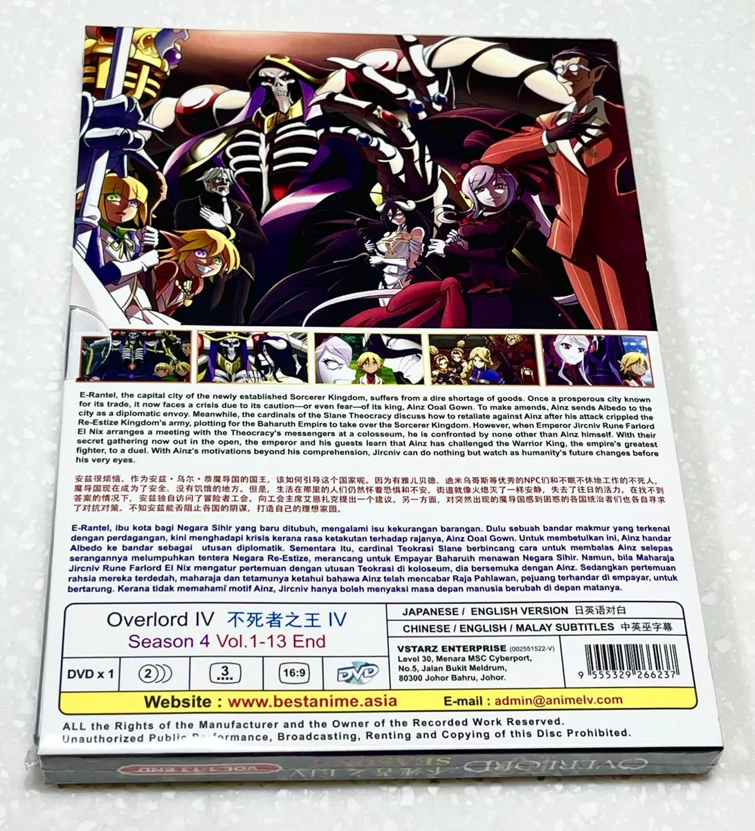 Anime DVD English Dubbed Overlord Season 3 Vol 1-13 End Gift for sale  online