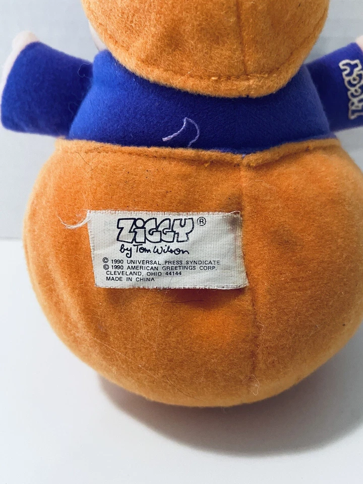 Ziggy Pumpkin Plush Stuffed Animal Toy Tom Wilson 1990 "Boo! I Luv You!" AGC - Image 4 of 4