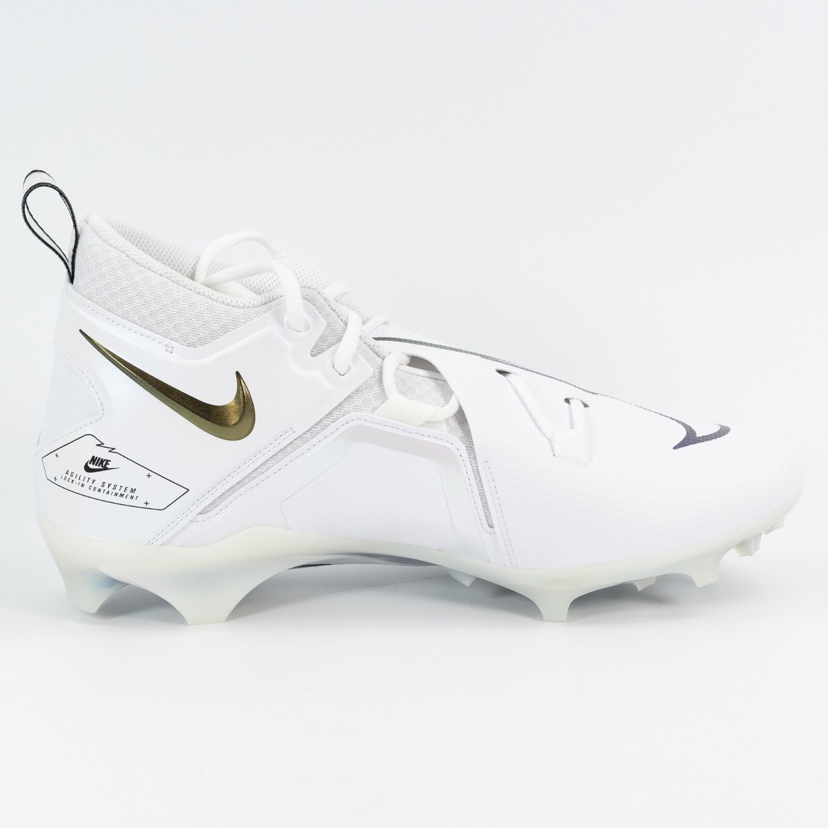 Nike Alpha Menace Pro 3  White Black Gold  CT6649-105 Men s Size‎ 9 Nike Alpha Menace Pro 3 White Black Gold CT6649-105 Men Size  main image 3