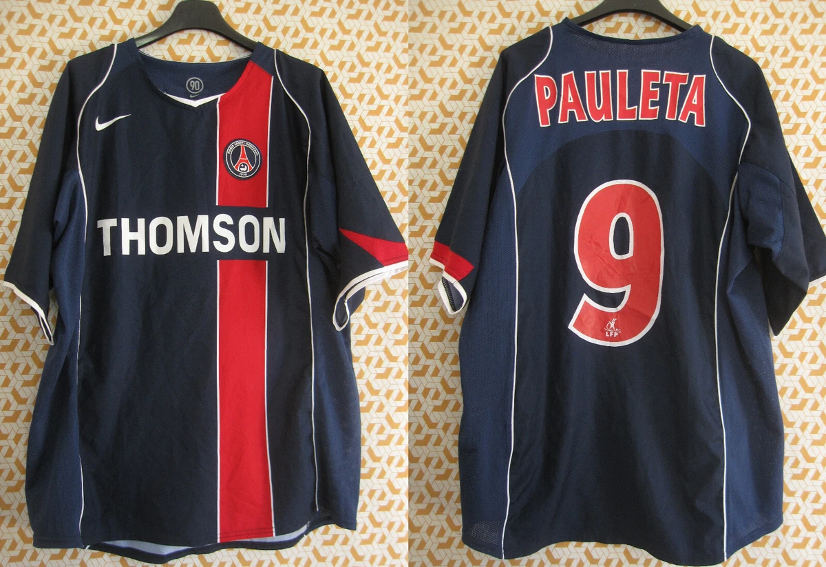 Maillot PSG Paris Saint Germain 2004 Thomson Nike Pauleta #9 jersey Homme -  L