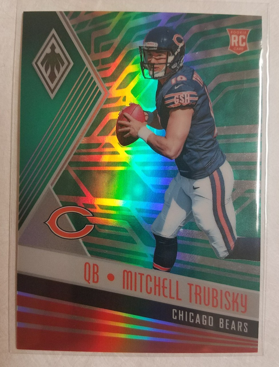 2017 PANINI PHOENIX GREEN MITCHELL TRUBISKY RC!! 25/25!! 1/1!! ONLY 25 EXIST!!