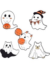 Cute Ghost Enamel Brooch Pin Set-Gothic Badges Halloween Pins