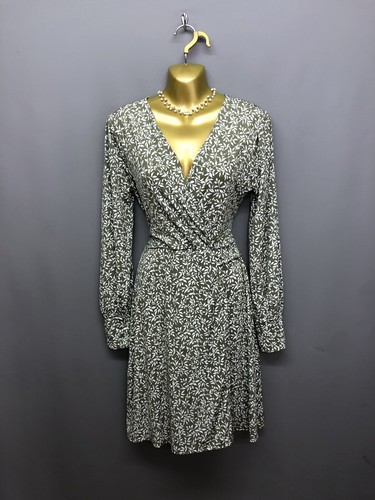NUEVO Vestido Retro Jersey Floral Verde Kaileigh Annabel UK 10 EUR 38 US 6 - Imagen 2 de 15