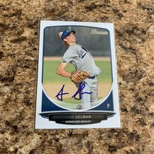 Sam Selman Signed 2013 Bowman Auto Rc Kansas City Royals
