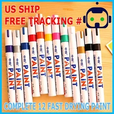 12Pcs Waterproof Permanent Paint Marker Pen For Car Tyre Tire Tread Rubber Metal
