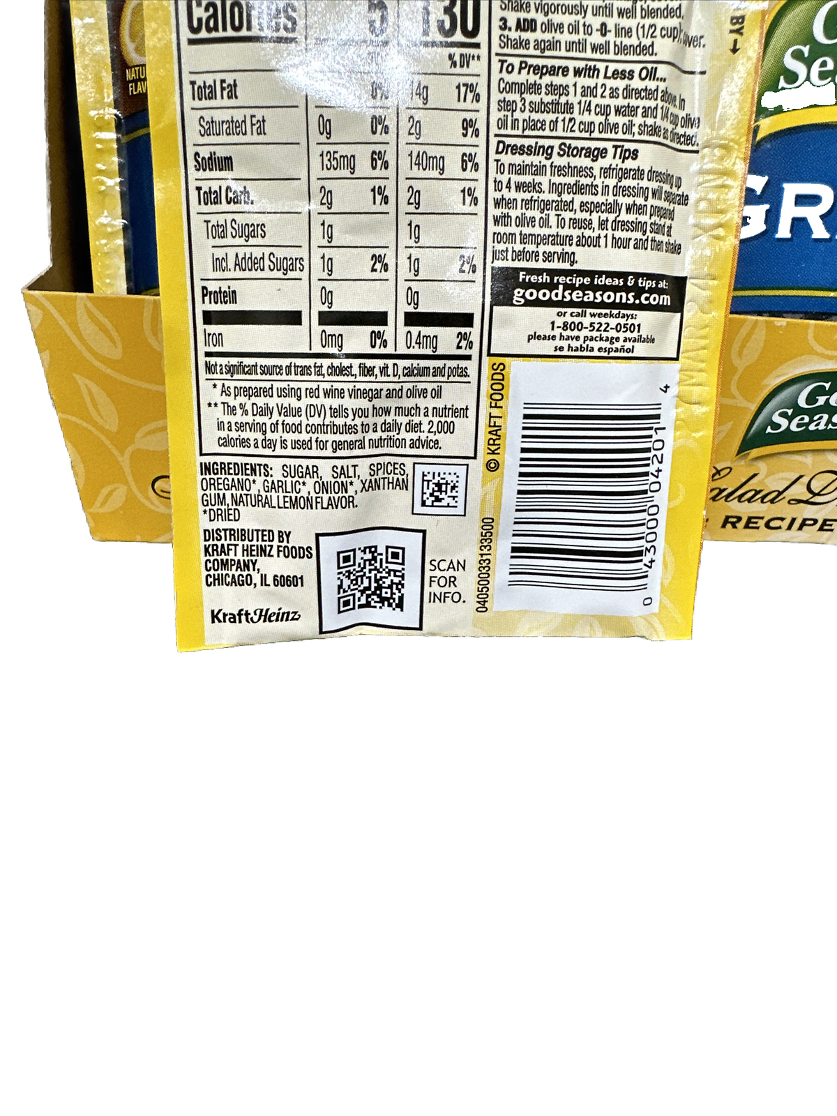 Good Seasons Greek Salad Dressing & Recipe Mix 0.7 oz Envelopes Pack of