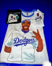 Tupac dodgers Fan Art  Shirt And Socks And Mask
