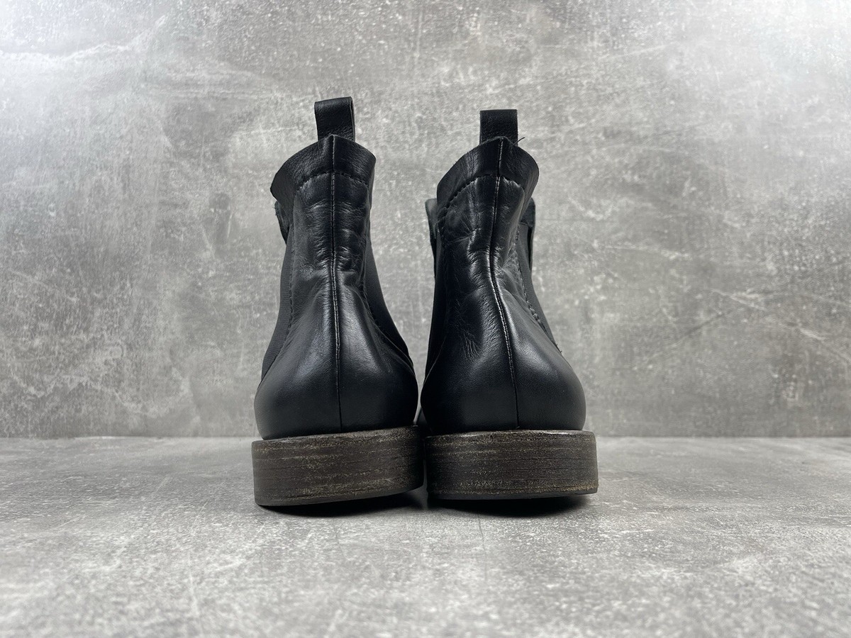 靴 black boots opium archive Archive Avant Garde Opium Black Leather Chelsea Boots Size