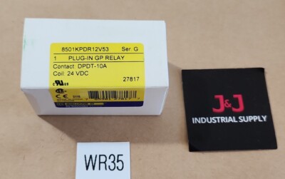 *NEW* Square D 8501KPDR12V53 General Purpose Plug-In Relay 24Vdc + Warranty!