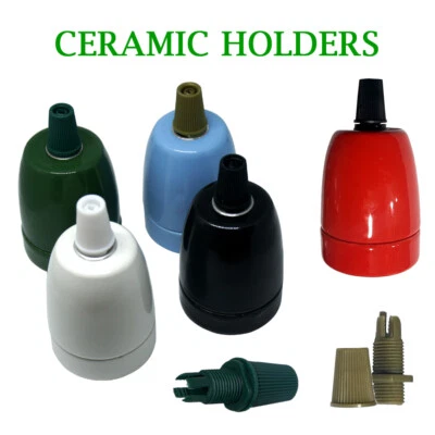 DC TRANSFORMER Vintage Ceramic E27 Bulb Holder Porcelain Screw Socket Lighting Antique UK