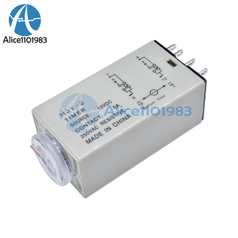 MYLB DC 12V 0 30 Seconds 30s Electric Delay Timer Timing Relay DPDT 8P W Base-in Relays From - Foto 4