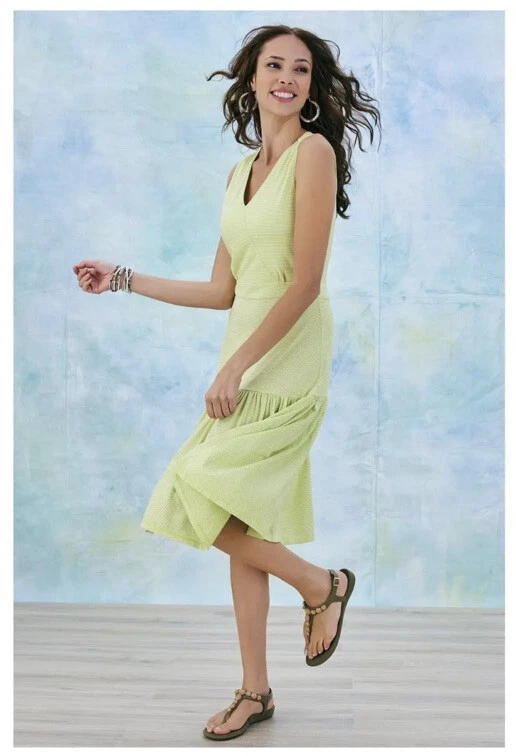 Soft Surroundings Claudia Dress Plus Size 3X Sleeveless Boho Faux