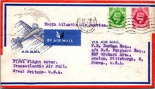 GOLDPATH: Great Britain cover 1939 to USA airmail first flight CV910_P31