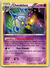 Chandelure 50/114 Rare Steam Siege Pokemon Holo Near Mint