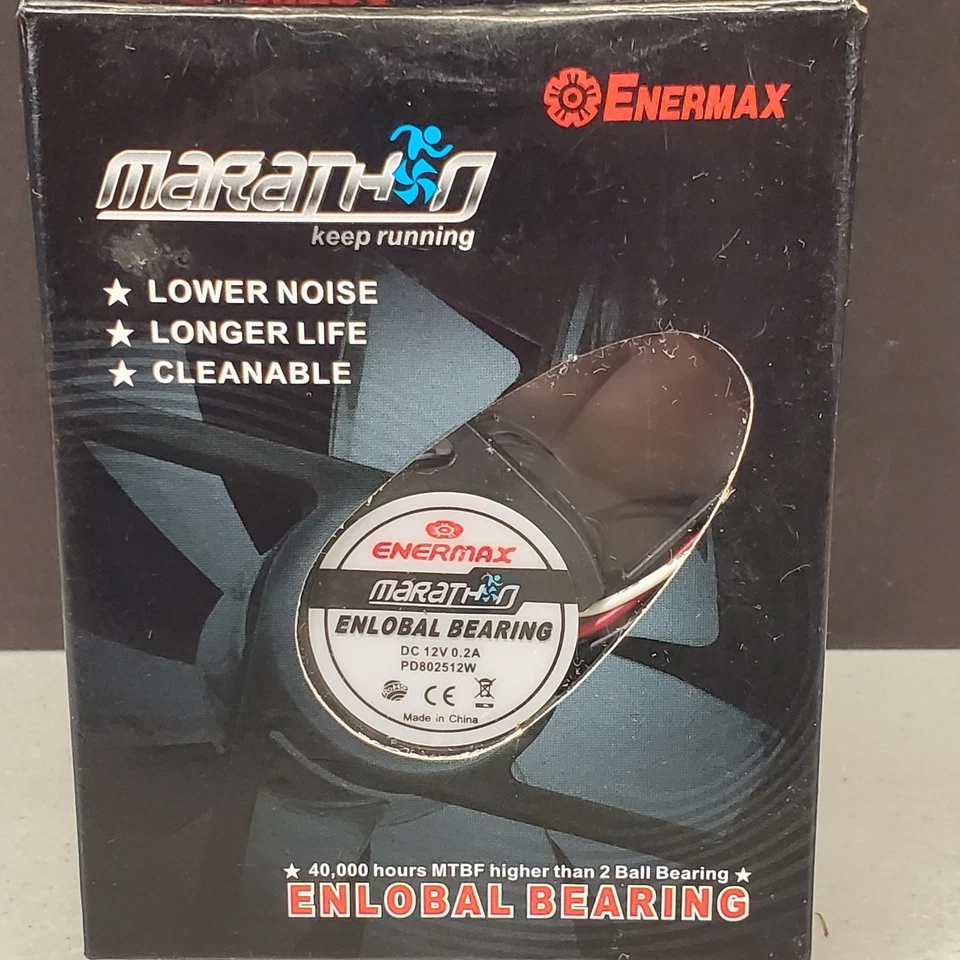 Enermax Marathon 80mm Silent PC Case Fan UC-8EB Enlobal Bearing 24cfm NEW - Image 3 of 4