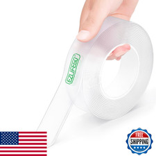 EZlifego Double Sided Tape Heavy Duty Nano Adhesive Clear Mounting Strips 9.85FT