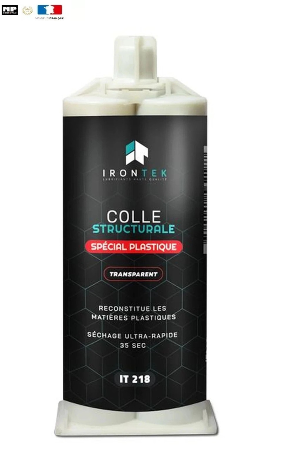 Colle 2K plastique transparent pour réparer sans laisser de trace