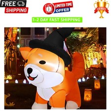 Magical 4 FT Shiba Inu Inflatable Decoration - Weather-Resistant Halloween Decor