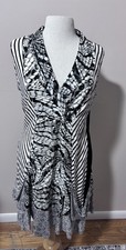 Tango Mango Collection Women Black White Dress Size L Large