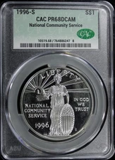 1996-S National Community Service Dollar CAC PR68 DCAM (2531722)