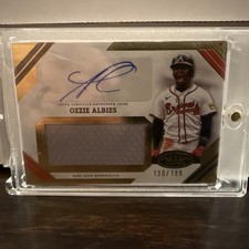 2025 Tier One Baseball Ozzie Albies Patch Audio 130/199! Braves!