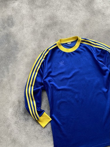 70ʼs-80’s Adidas Sweden Long Sleeve Jersey Made In West Germany Football - Picture 3 of 9