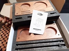 IKAPE Espresso Coffee Tamper Station, Three-Ply Wooden Espresso Tamp Holder Base