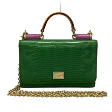 Dolce&Gabbana And Handbag Sicily Phone Bag Green Pink Yellow Smartphone Leather