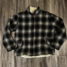Vintage Made In USA Woolrich Shadow Plaid Jacket Size Large