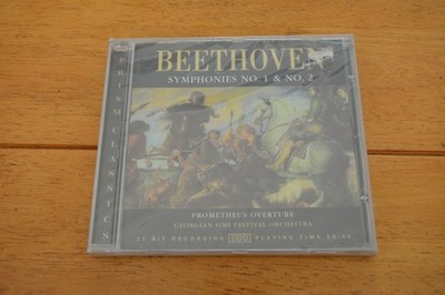 Beethoven CD Symphonies No. 1 & No. 2 Prometheus Overture Classical Music New