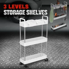 3 Tier Shelf Organizer Storage Shelves Utility Rack Cart with Lockable Casters