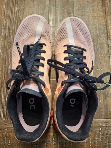 On Womens Cloudflow Peach Pink Running Shoes Sneakers Size 8.5 - Picture 7 of 8