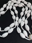 VINTAGE SIGNED MIRIAM HASKELL White Glass Bead Necklace | Elegant Long Strand — photo 3