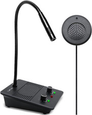 Window Speaker Intercom System,Dual Way Anti-Interference Intercommunication Mic