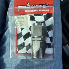 Aeroquip Aluminum Fitting Straight - Brushed Nickel - FCE1014