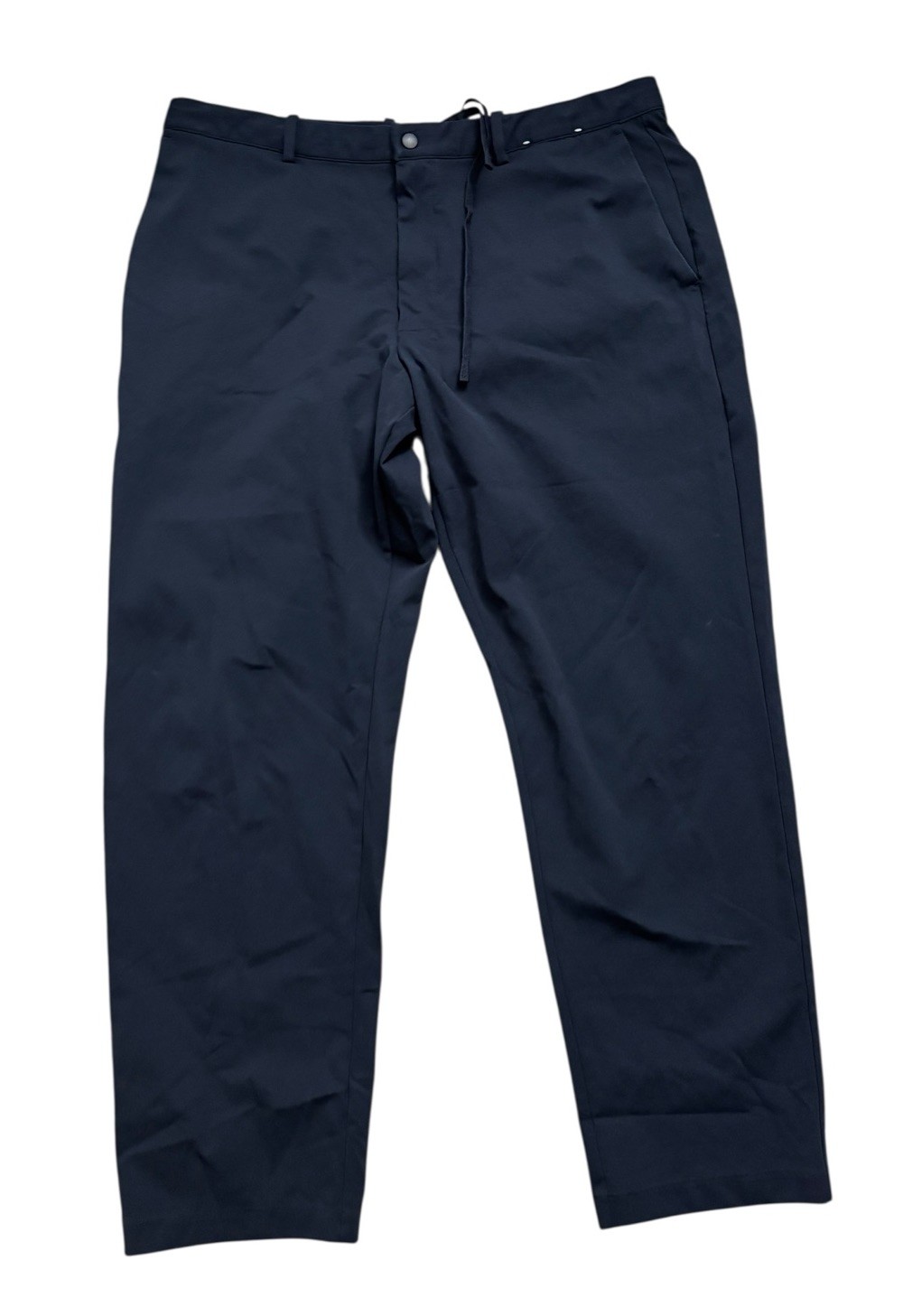 Uniqlo Pants Mens Size XL (36x28) Short Dark Navy Ezy Ankle Length Dress Pants