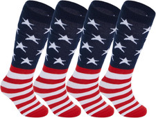 4 Pairs Kids Soccer Socks Baseball Softball Youth Athletic Boys Girls Knee High