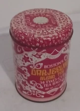VTG Boston's Darjeeling Blend Tea Tin- Decorative, Storage |3.75" x 5"|