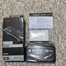 Rocketfish 4-port HDMI Switch Full HD 1080p Remote Control Cable  3D Compatible