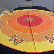 Tablecloth round butterfly Table Cloth Summer Red Table Cover 60