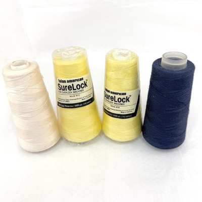 Lot 4 Surelock Overlock Thread New & Used Serger Talon American Spun Polyester