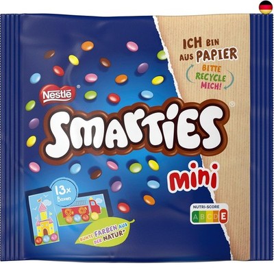 Nestlé SMARTIES Mini, kleine Schokolinsen aus Milchschokolade, einzeln 