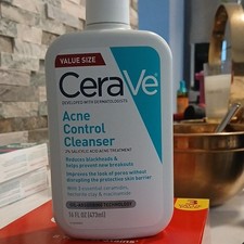 CeraVe Acne Control Cleanser 2 Salicylic Acid, Oil-Absorbing, 16 fl oz Value