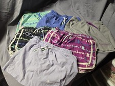 Champion Girls Active Shorts Sz7/8 With Logo Set Of 6 Pairs