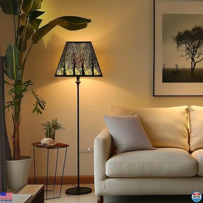 ALUCSET Pyramid Metal Lampshade - 8'' Top, 14'' Bottom, 11'' Height - Black/Gold - Image 3 of 4