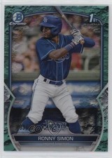 2023 Bowman Chrome Prospects Aqua Lunar Crater Refractor 83/125 Ronny Simon 0qz9