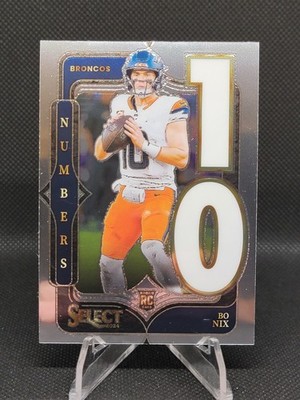 2024 Panini Select - Select Numbers Bo Nix #6 (RC)