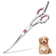 Petsvv 7.5" Curved Dog Grooming Scissors with Safety Round Tips, Light Weight...